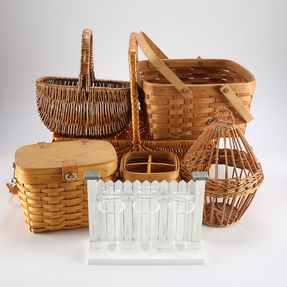 Assortment of Baskets including Longaberger Baskets