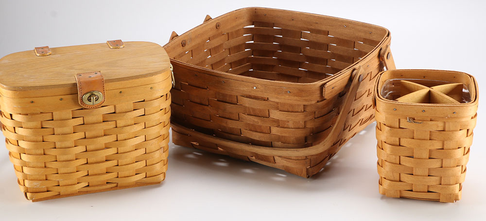 Assortment of Baskets including Longaberger Baskets