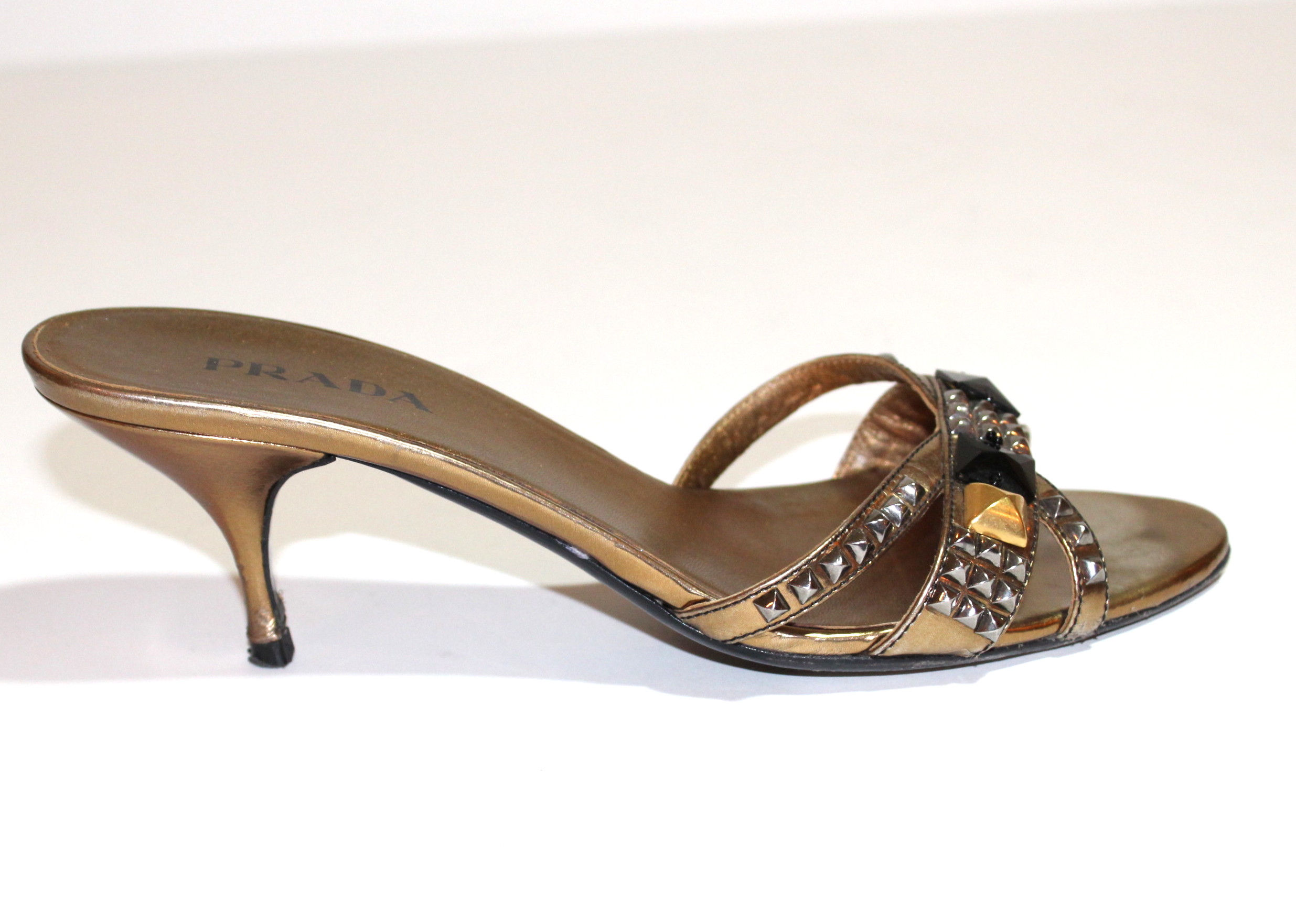 Prada Mules with Kitten Heels