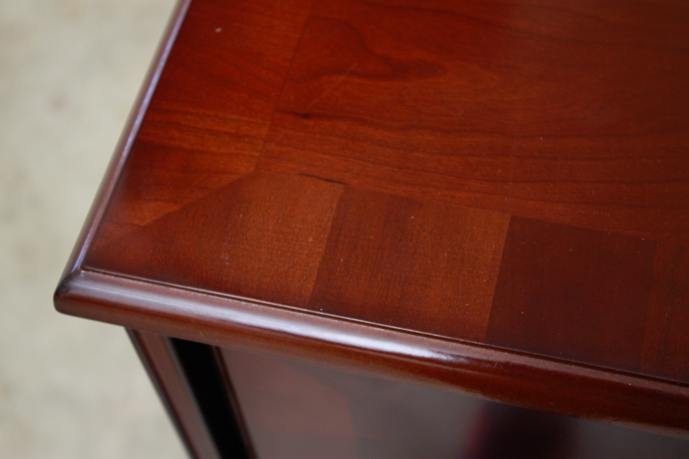 Mahogany Finish Media Cabinet