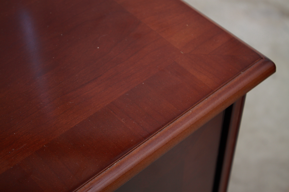 Mahogany Finish Media Cabinet