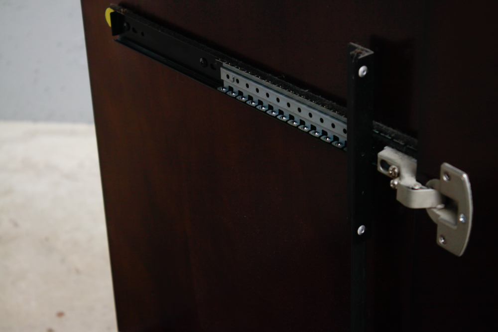 Mahogany Finish Media Cabinet