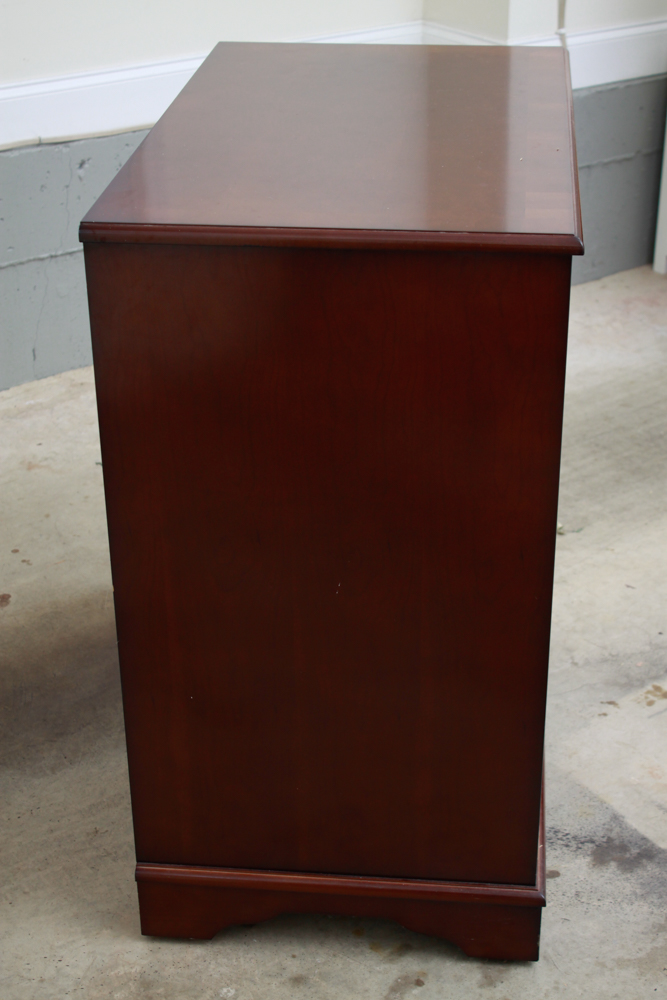 Mahogany Finish Media Cabinet
