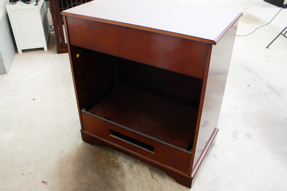 Mahogany Finish Media Cabinet