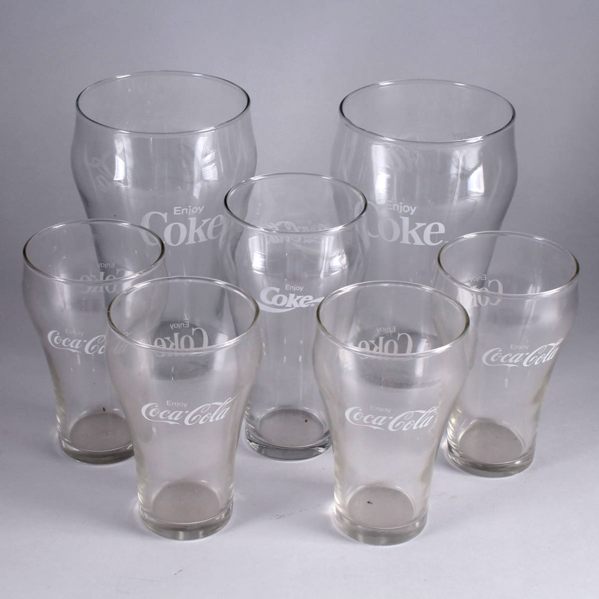 Vintage Coca-Cola Clear Glassware