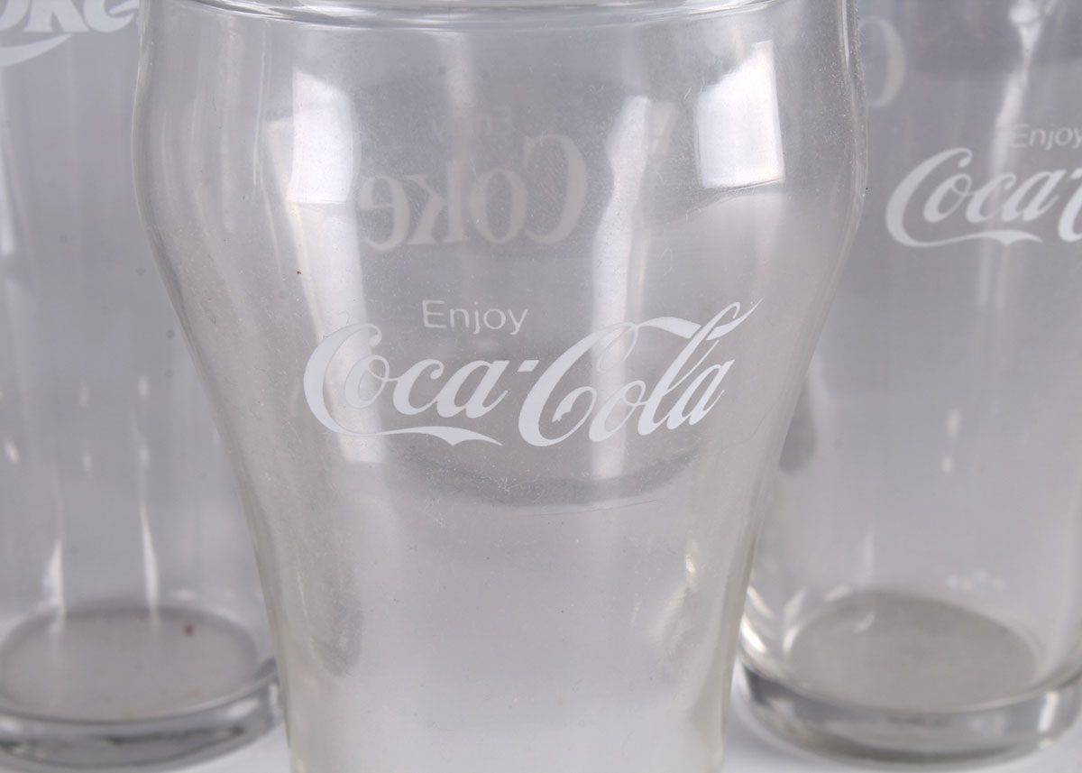 Vintage Coca-Cola Clear Glassware