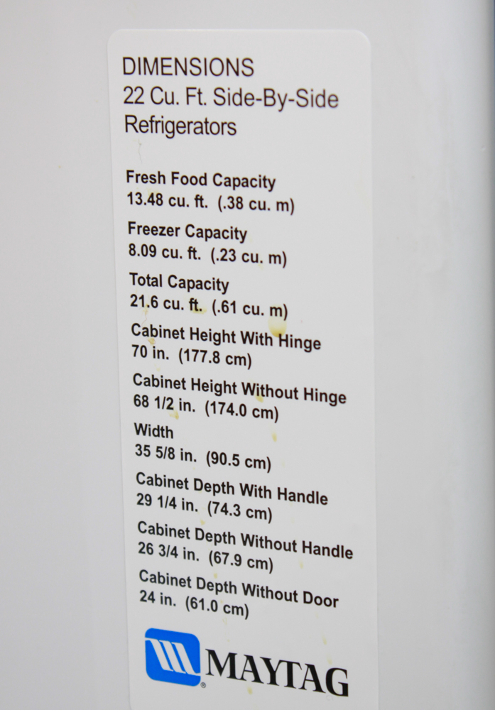 Maytag Side By Side Refrigerator