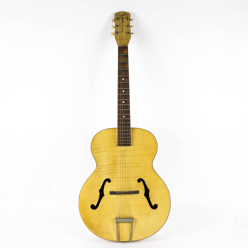 Vintage Silvertone Hollow Body Acoustic Guitar