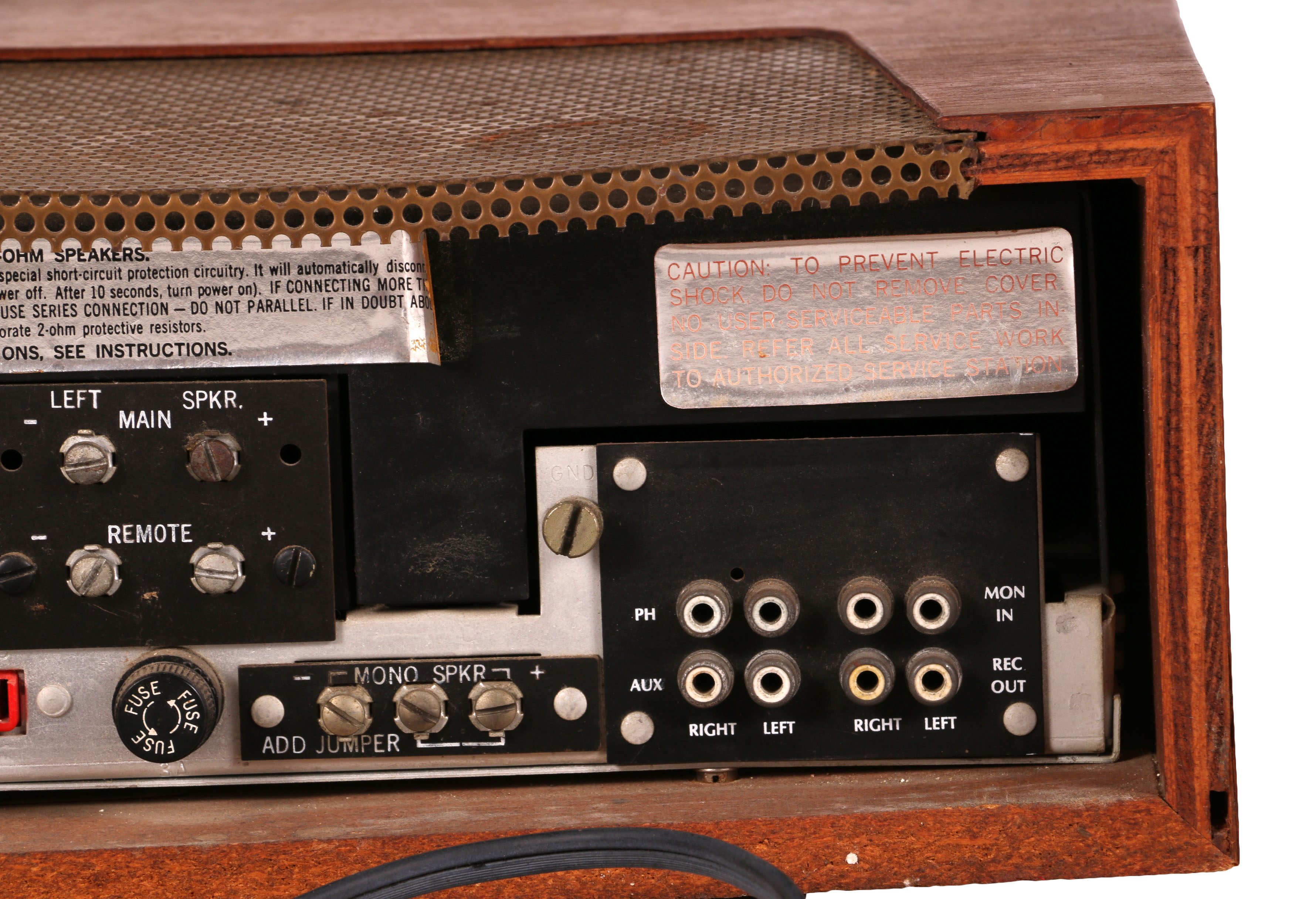 Vintage Sherwood Electronics S-8800 Receiver and Speaker Cabinet