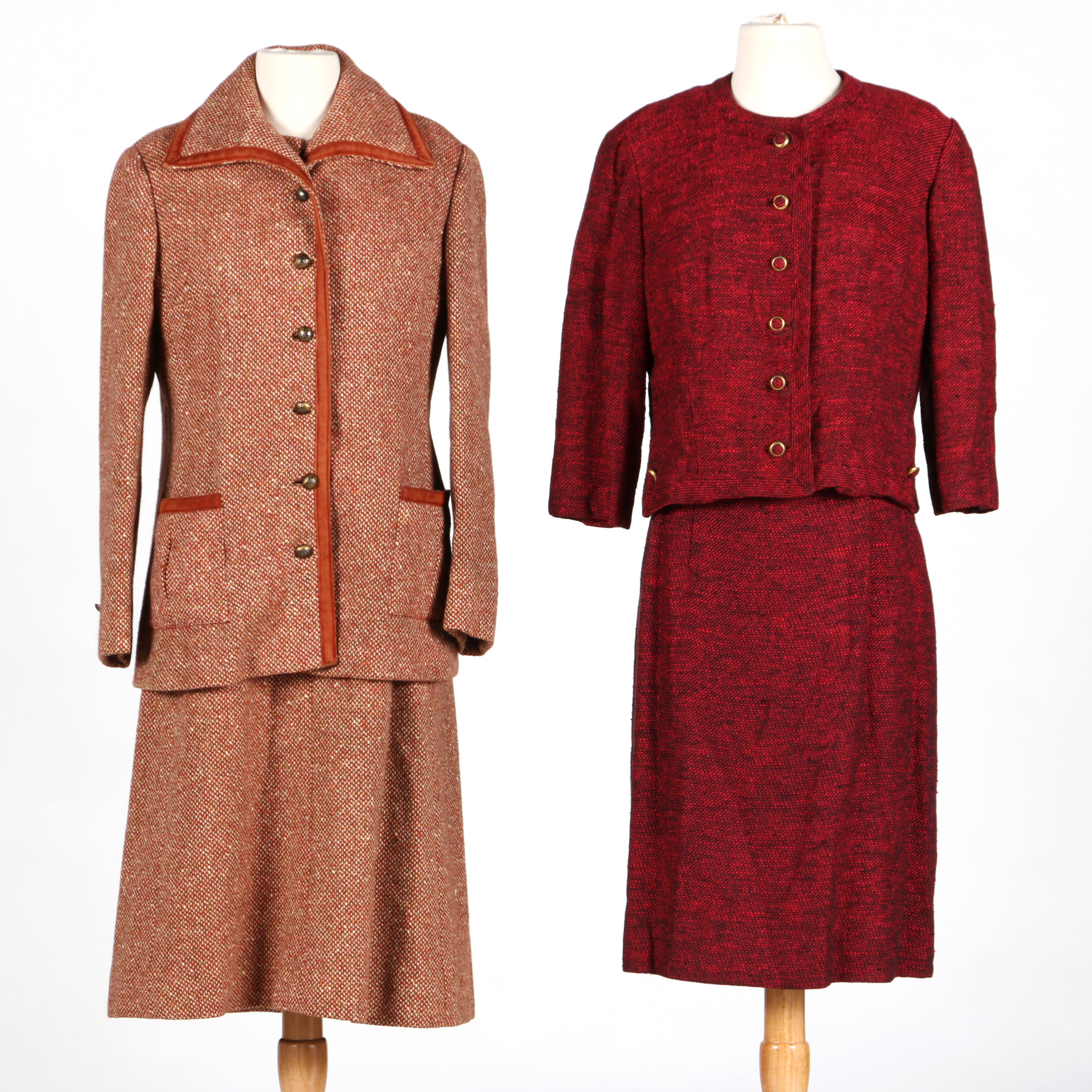 Pair of Women's Vintage Tweed Dress Suits