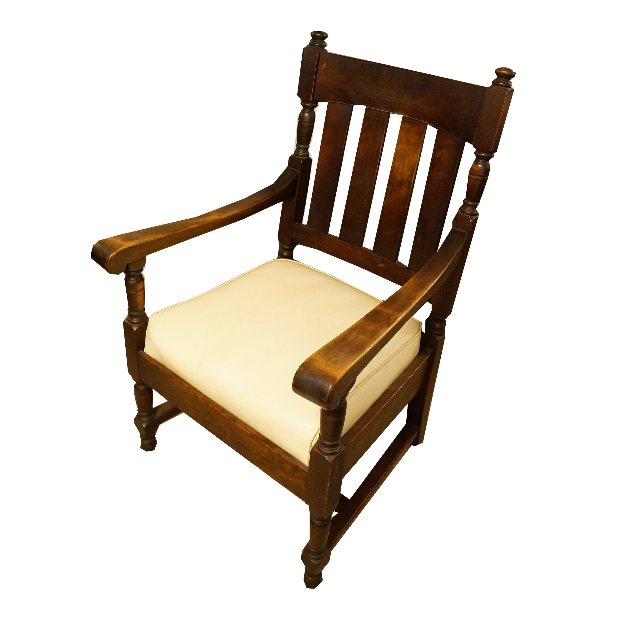 Antique Wooden Chair With Arms