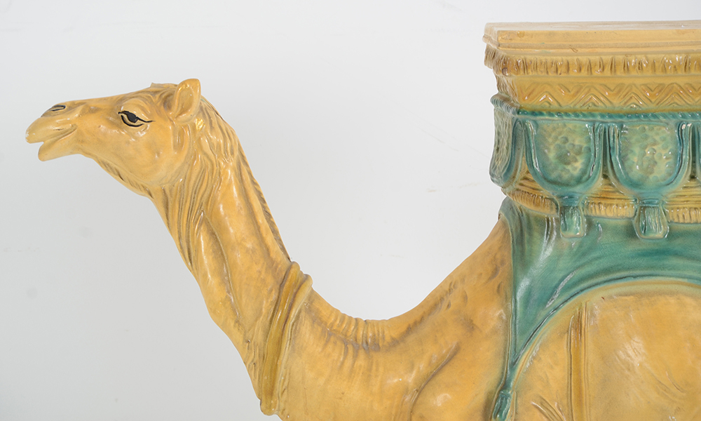 Ceramic Camel Figural Stand