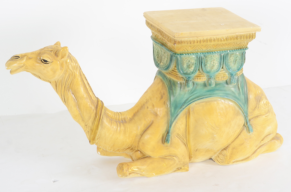 Ceramic Camel Figural Stand