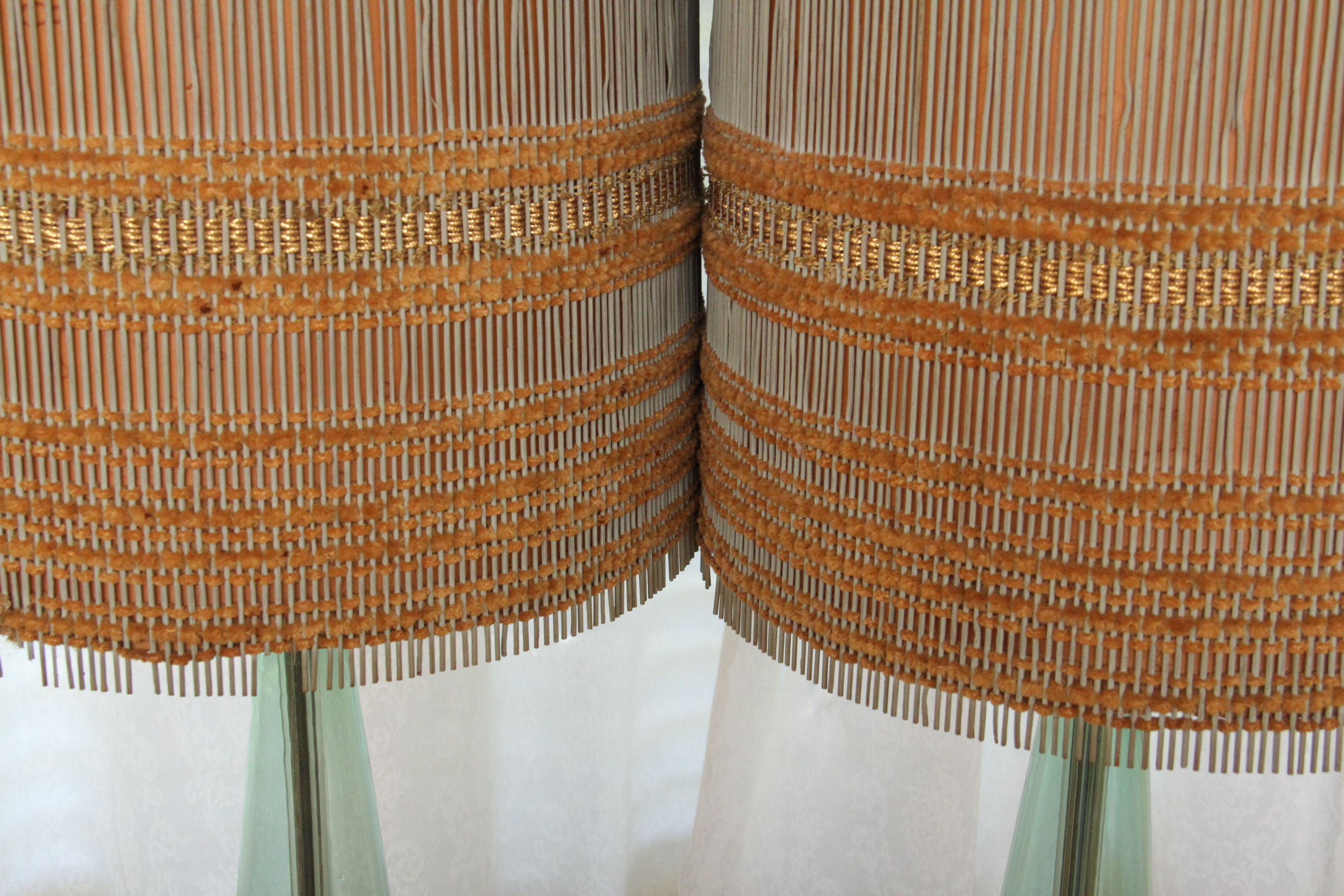 Pair of Italian Mid Century Glass Table Lamps