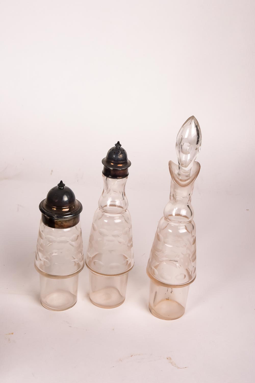 Antique Silver Plate Cruet Condiment Holder