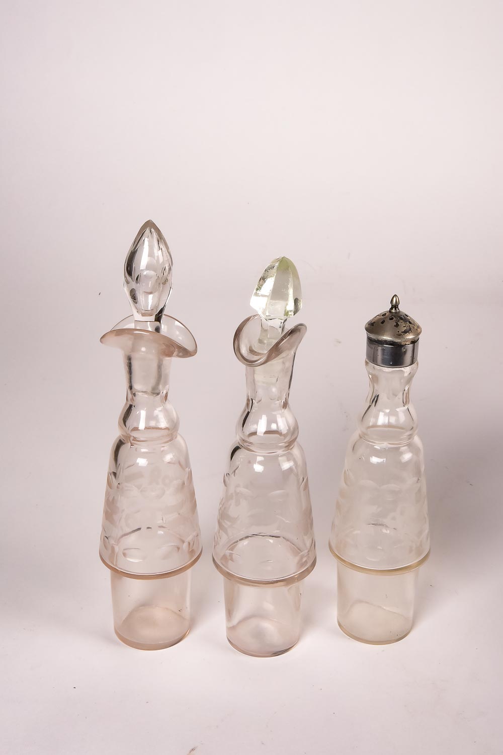 Antique Silver Plate Cruet Condiment Holder