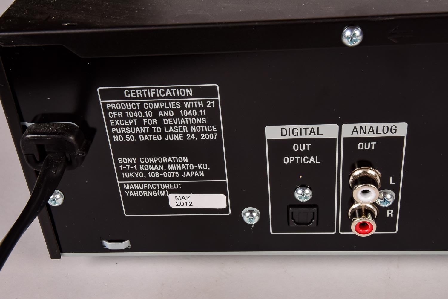 Sony 5 Disc CD "Ex-changer System"