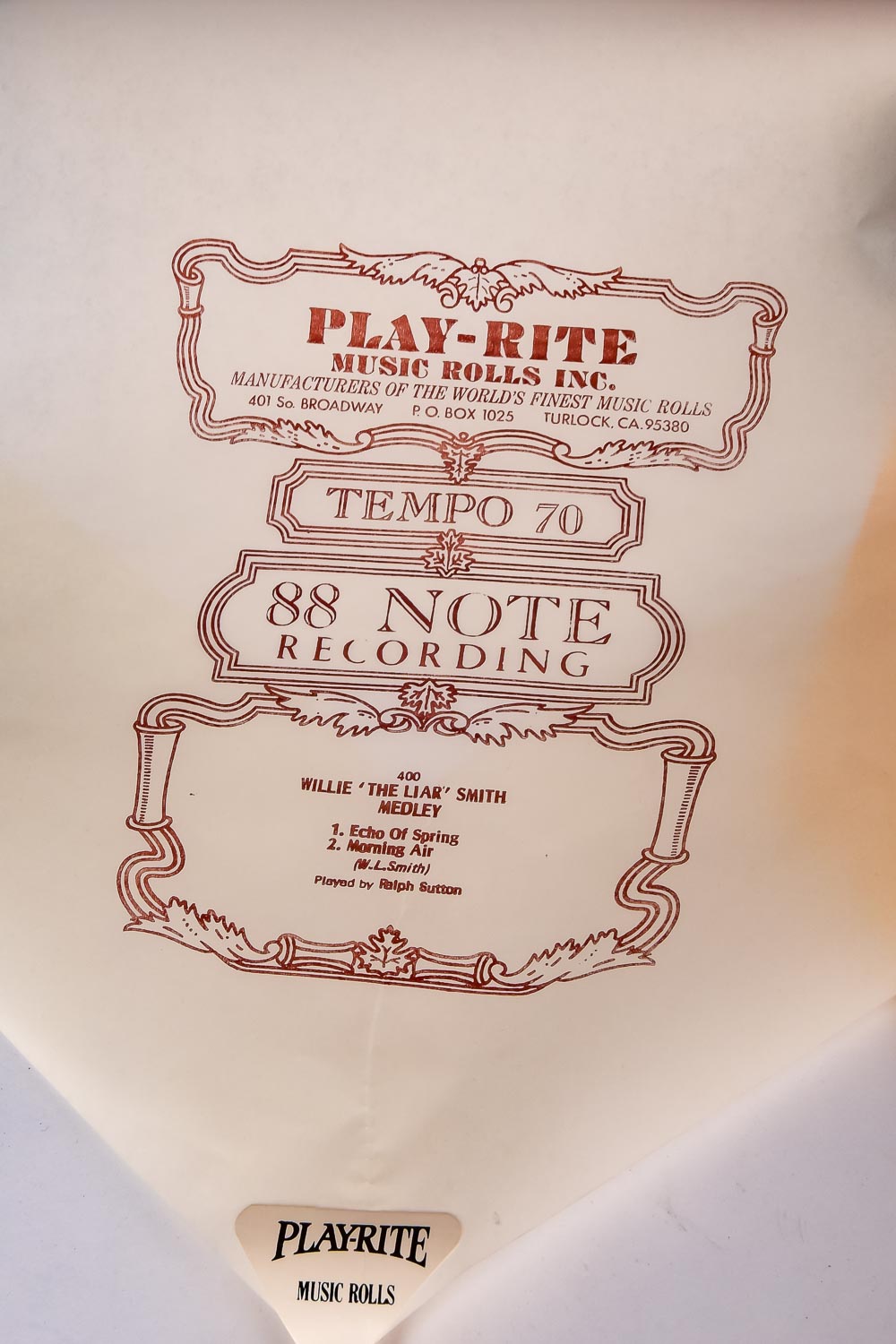 Collection of Play-Rite Music Rolls