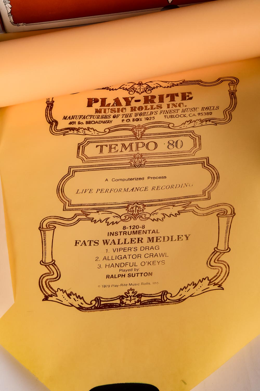 Collection of Play-Rite Music Rolls