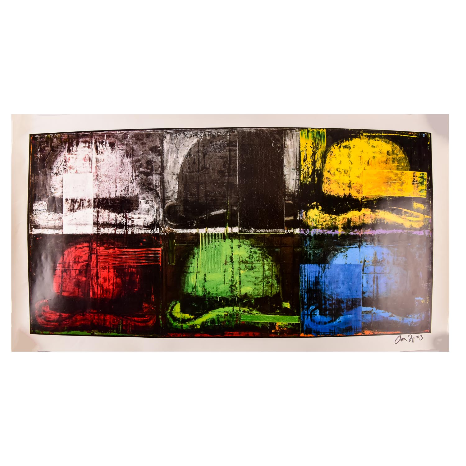 Signed Offset Lithograph Bowler Hat Print