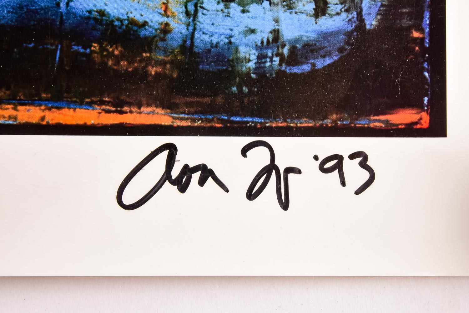 Signed Offset Lithograph Bowler Hat Print