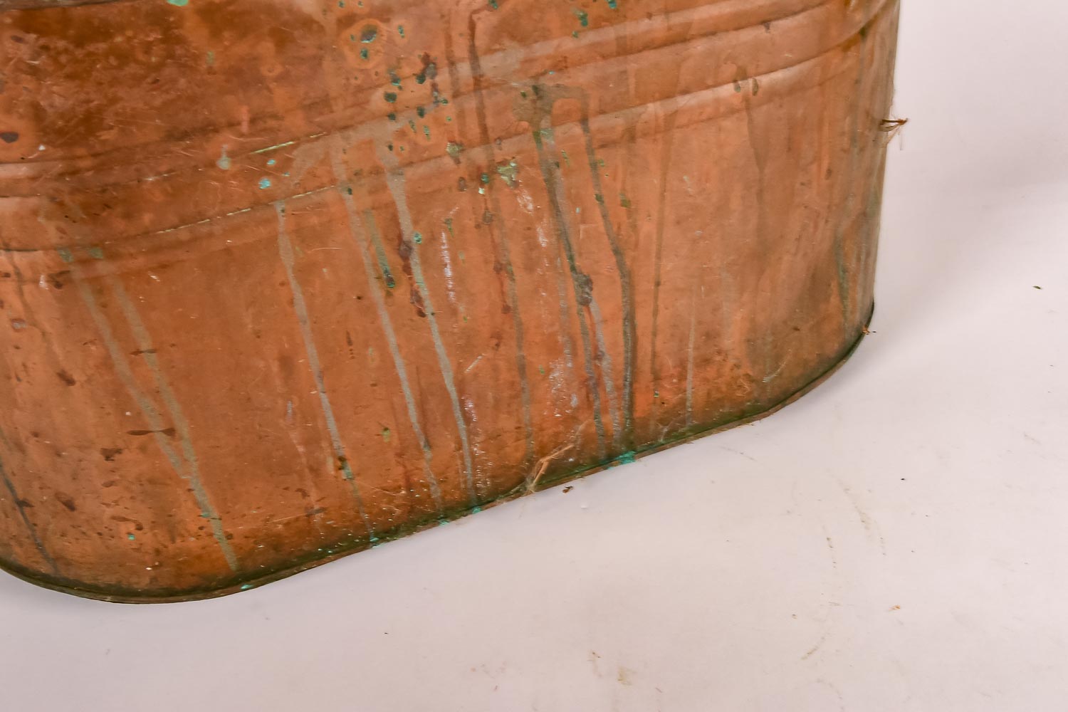 Pair of Vintage Copper Trough Planters