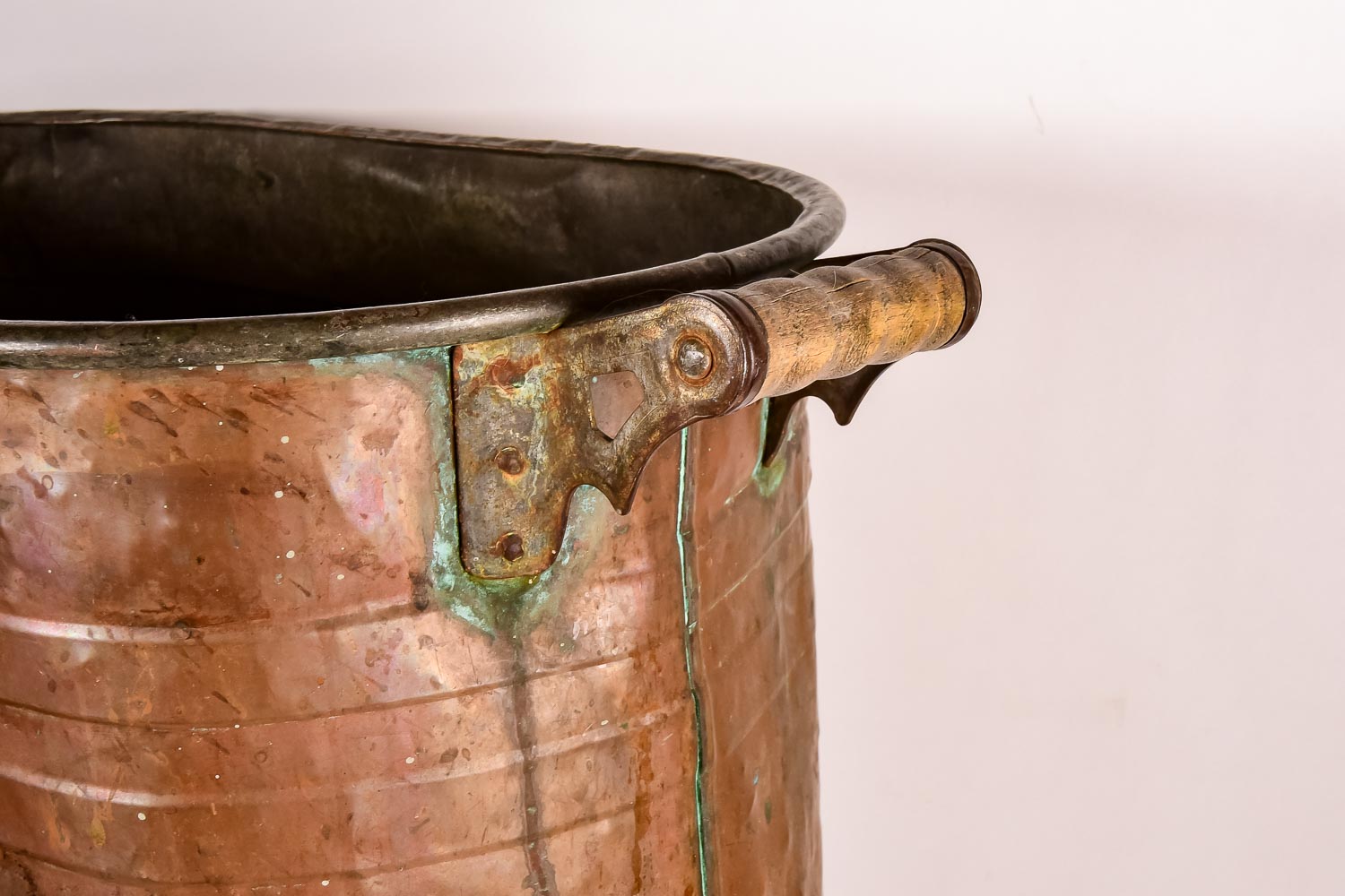 Pair of Vintage Copper Trough Planters