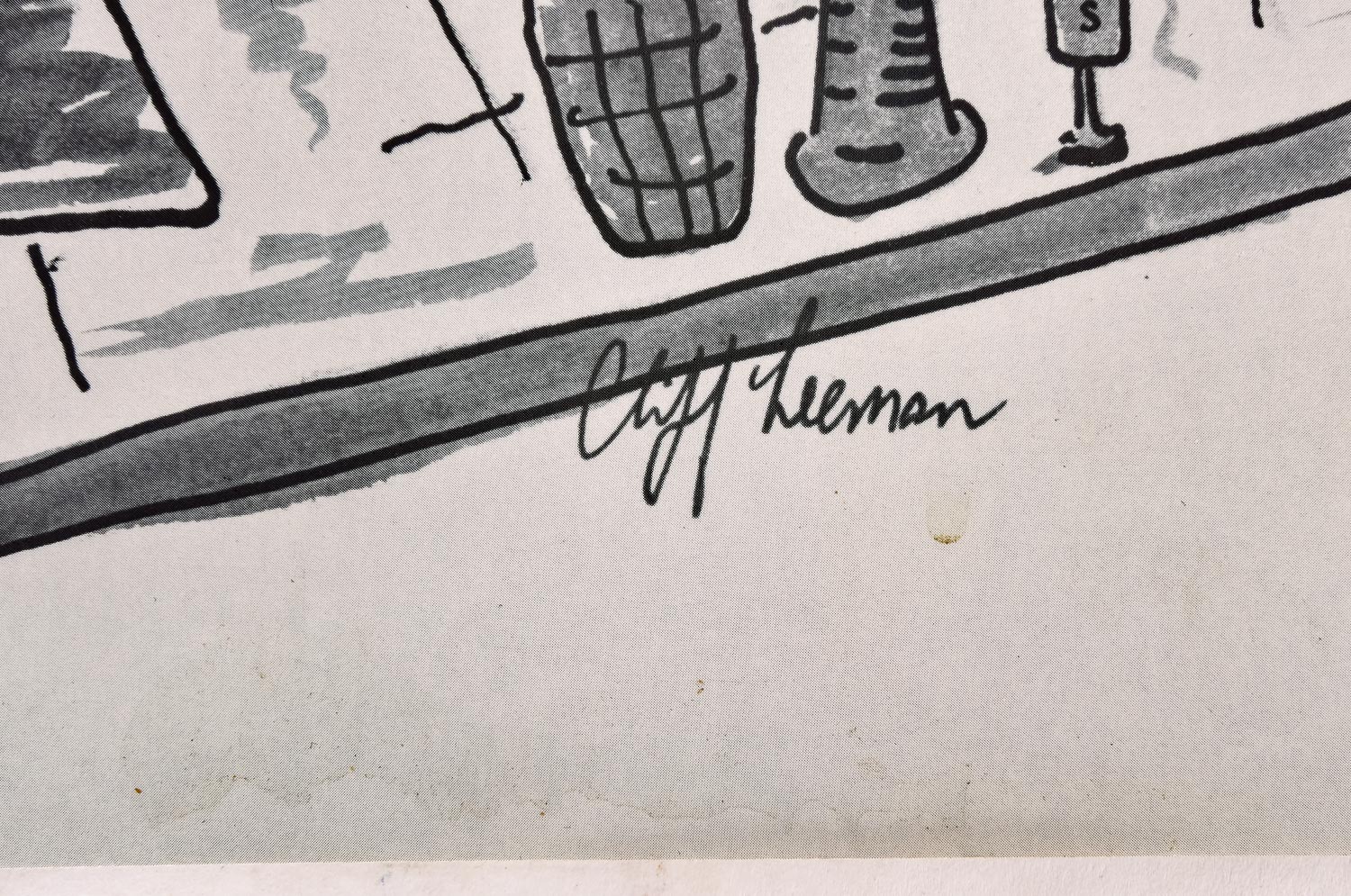 Collection of Cliff Leeman Restaurant Themed Drawings