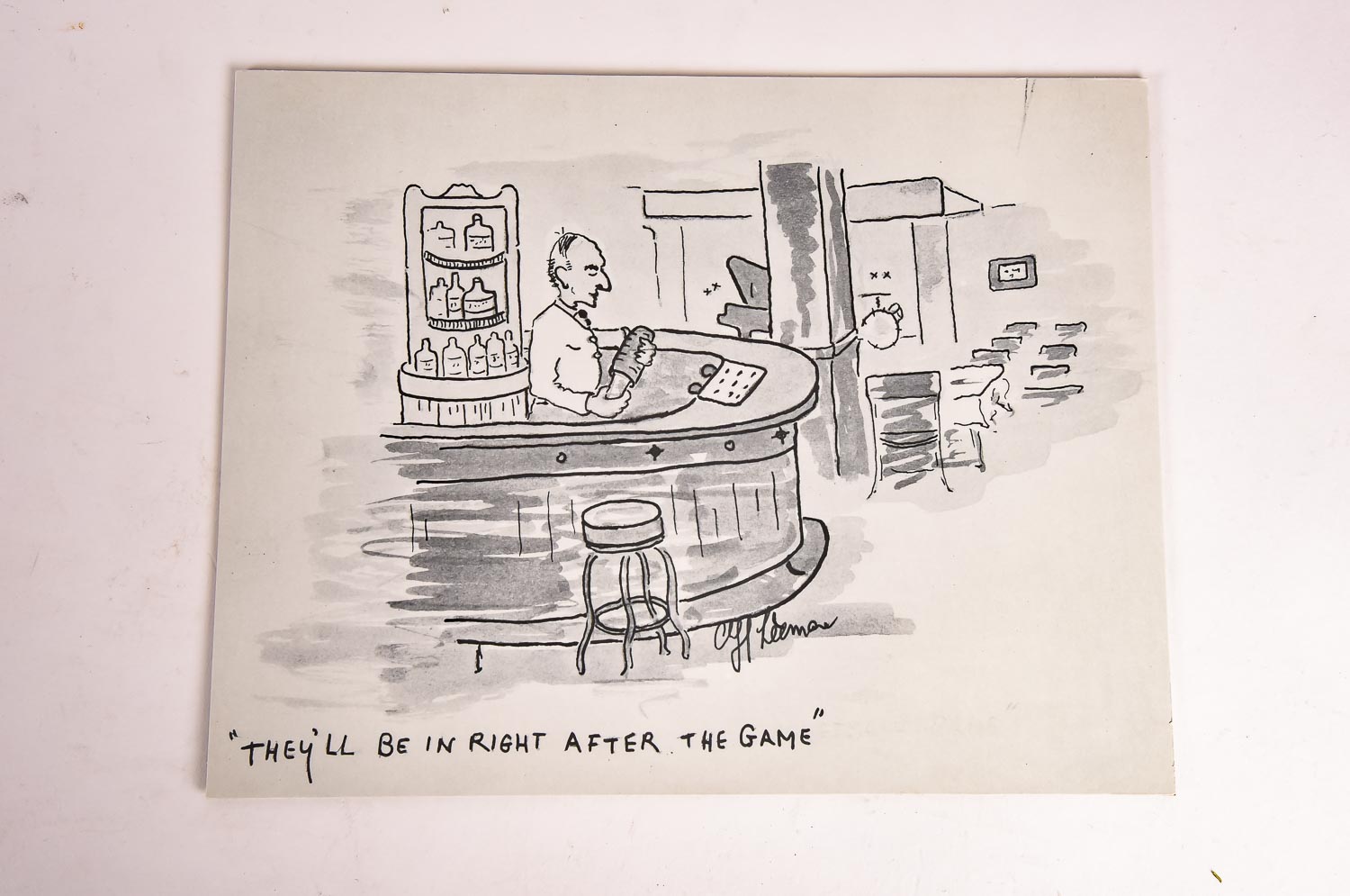 Collection of Cliff Leeman Restaurant Themed Drawings