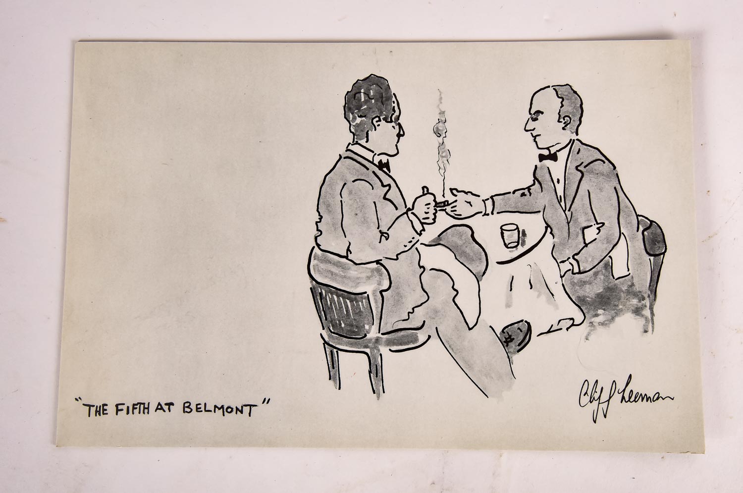 Collection of Cliff Leeman Restaurant Themed Drawings