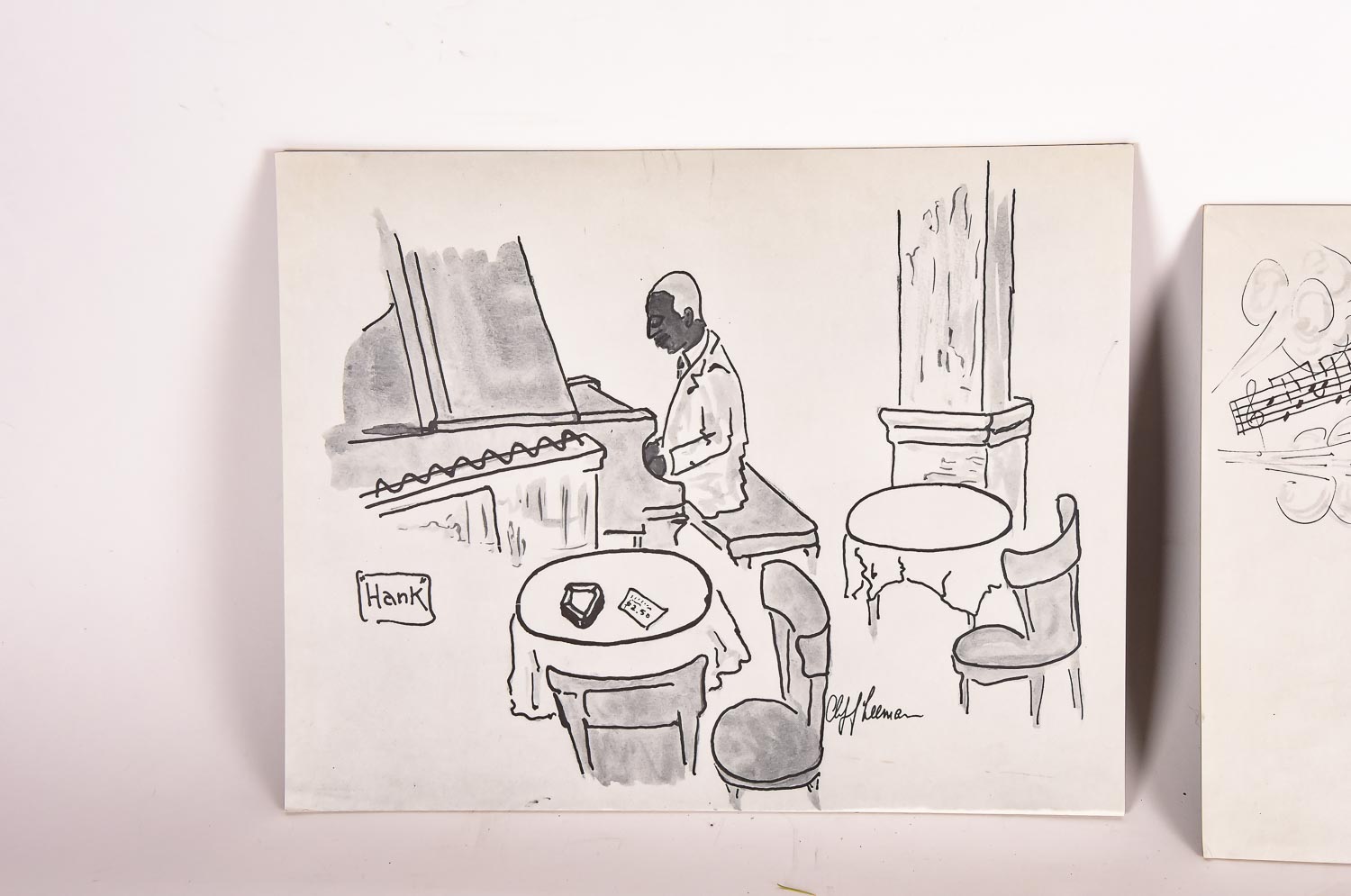 Collection of Cliff Leeman Restaurant Themed Drawings