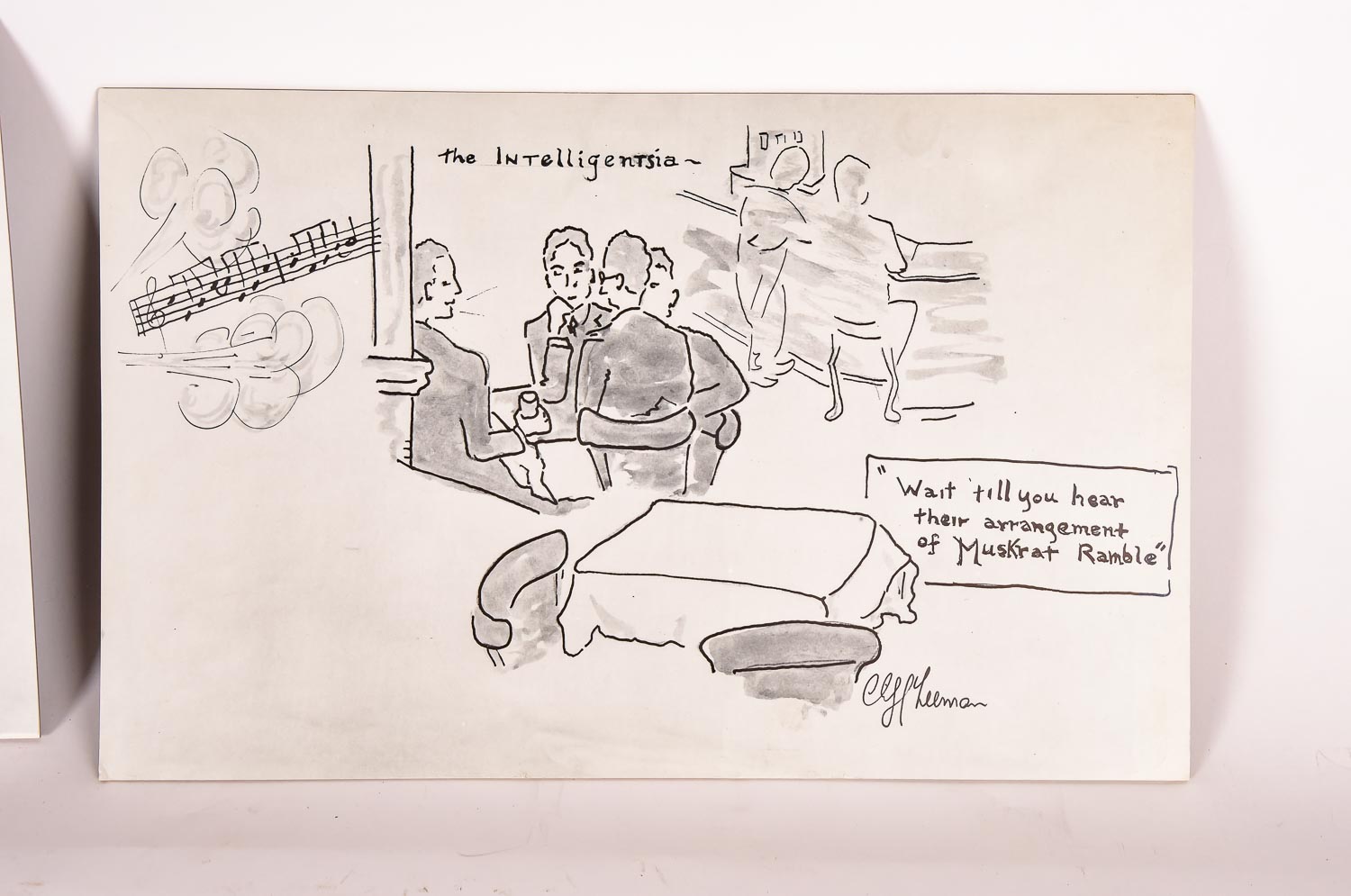 Collection of Cliff Leeman Restaurant Themed Drawings