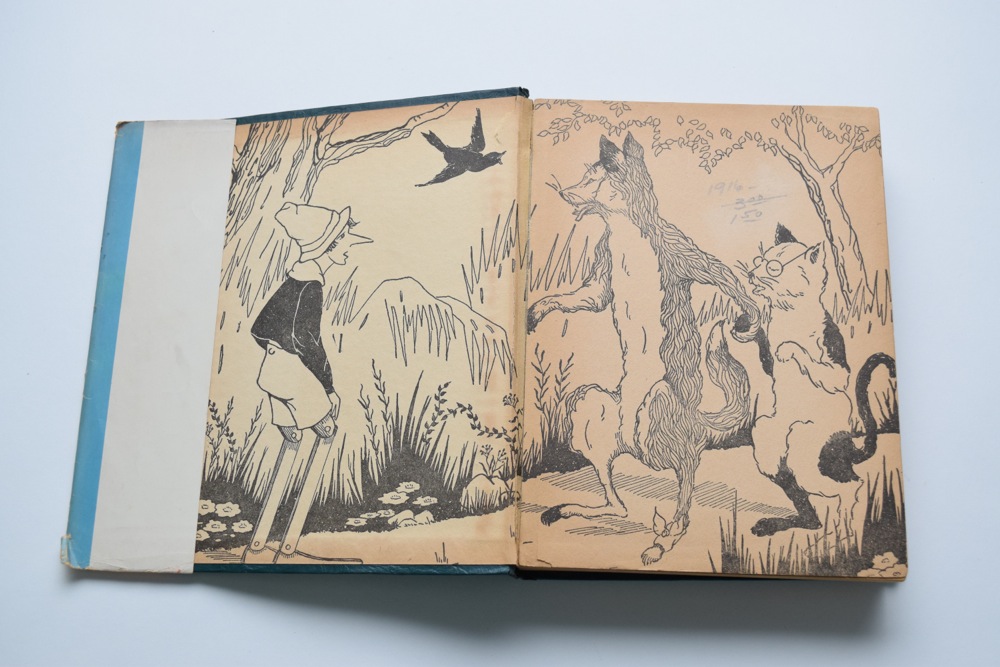 1930s Articulated Composite Disney Pinocchio Doll and First Edition 1916 Pinocchio Book