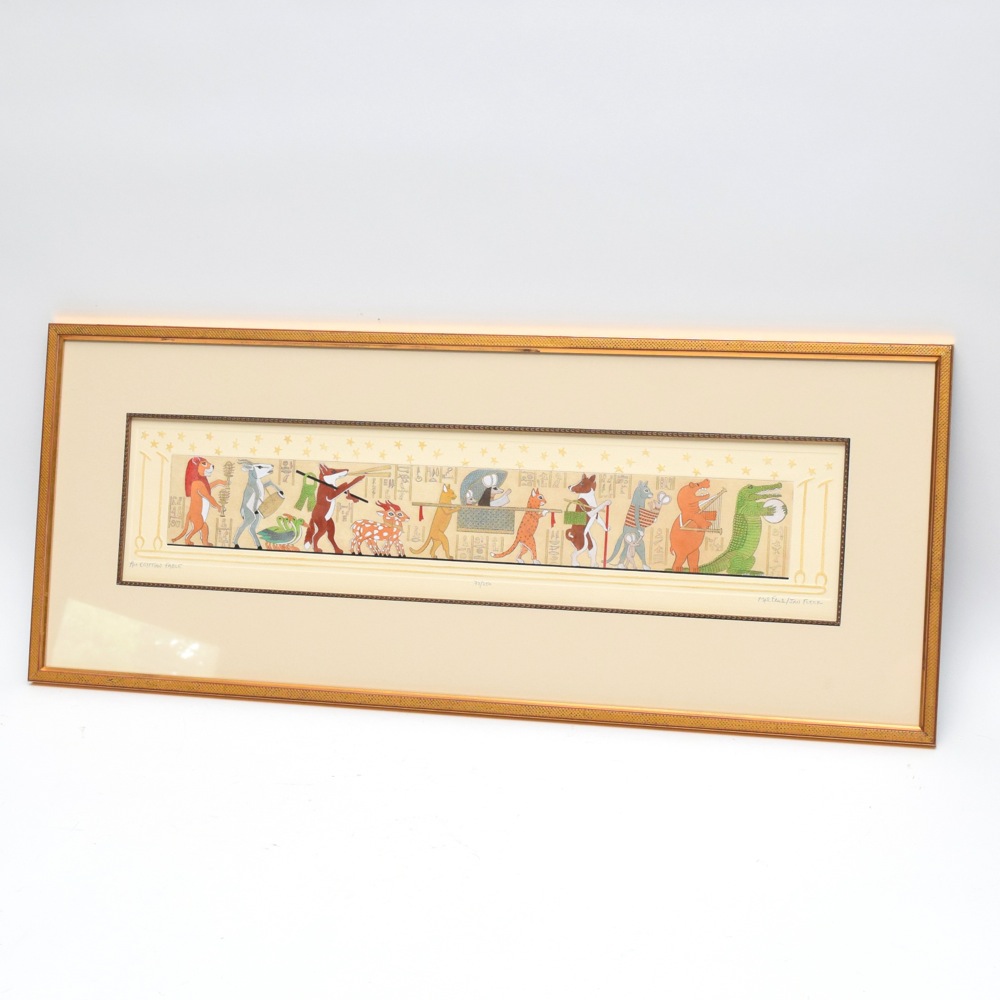 Mel and Jan Fleck Signed Limited Edition Hand Colored Etching