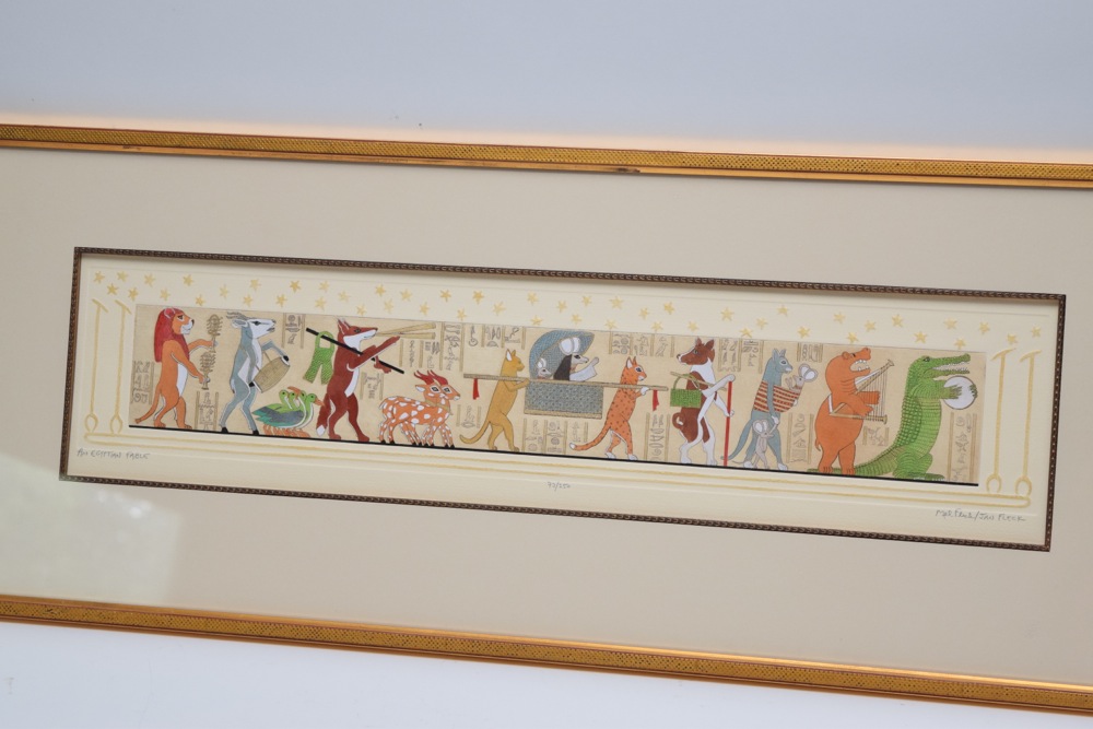 Mel and Jan Fleck Signed Limited Edition Hand Colored Etching