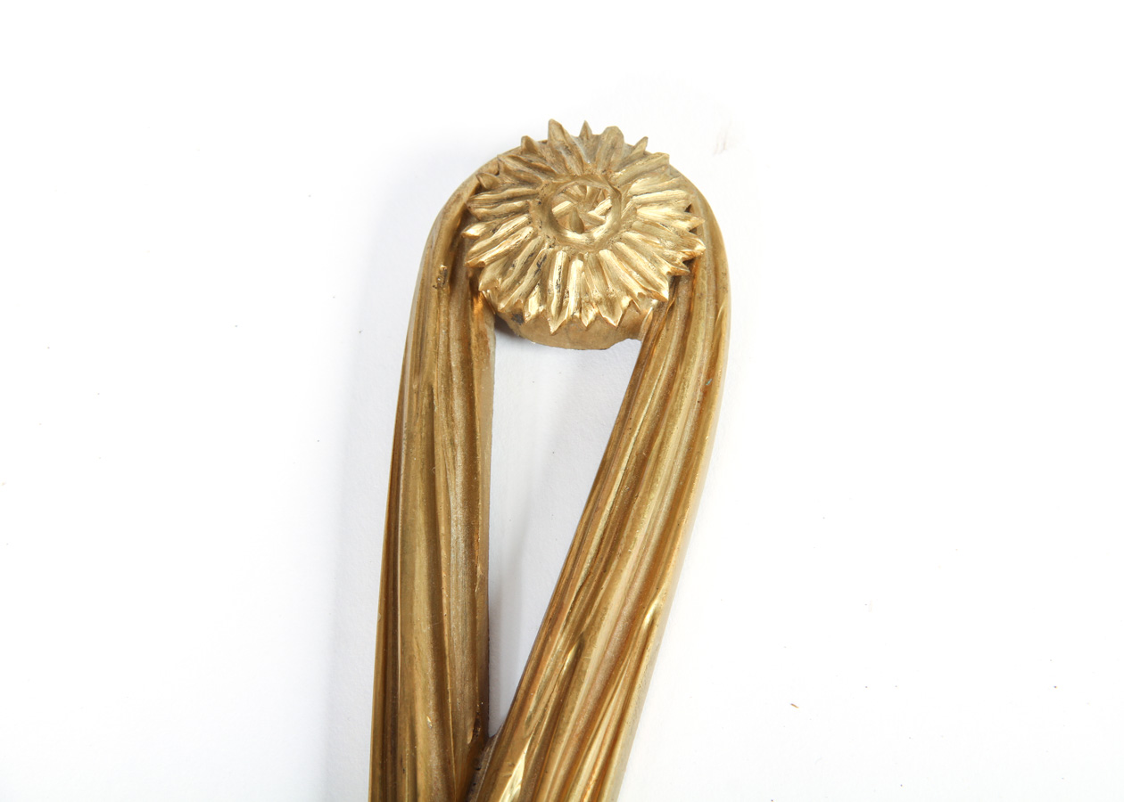 Vintage Brass Rope Candle Sconces