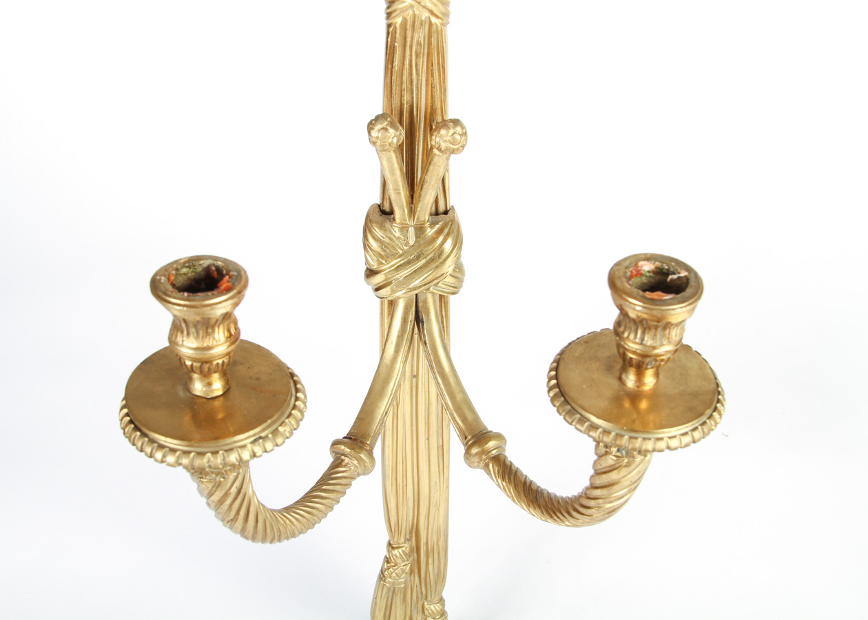 Vintage Brass Rope Candle Sconces