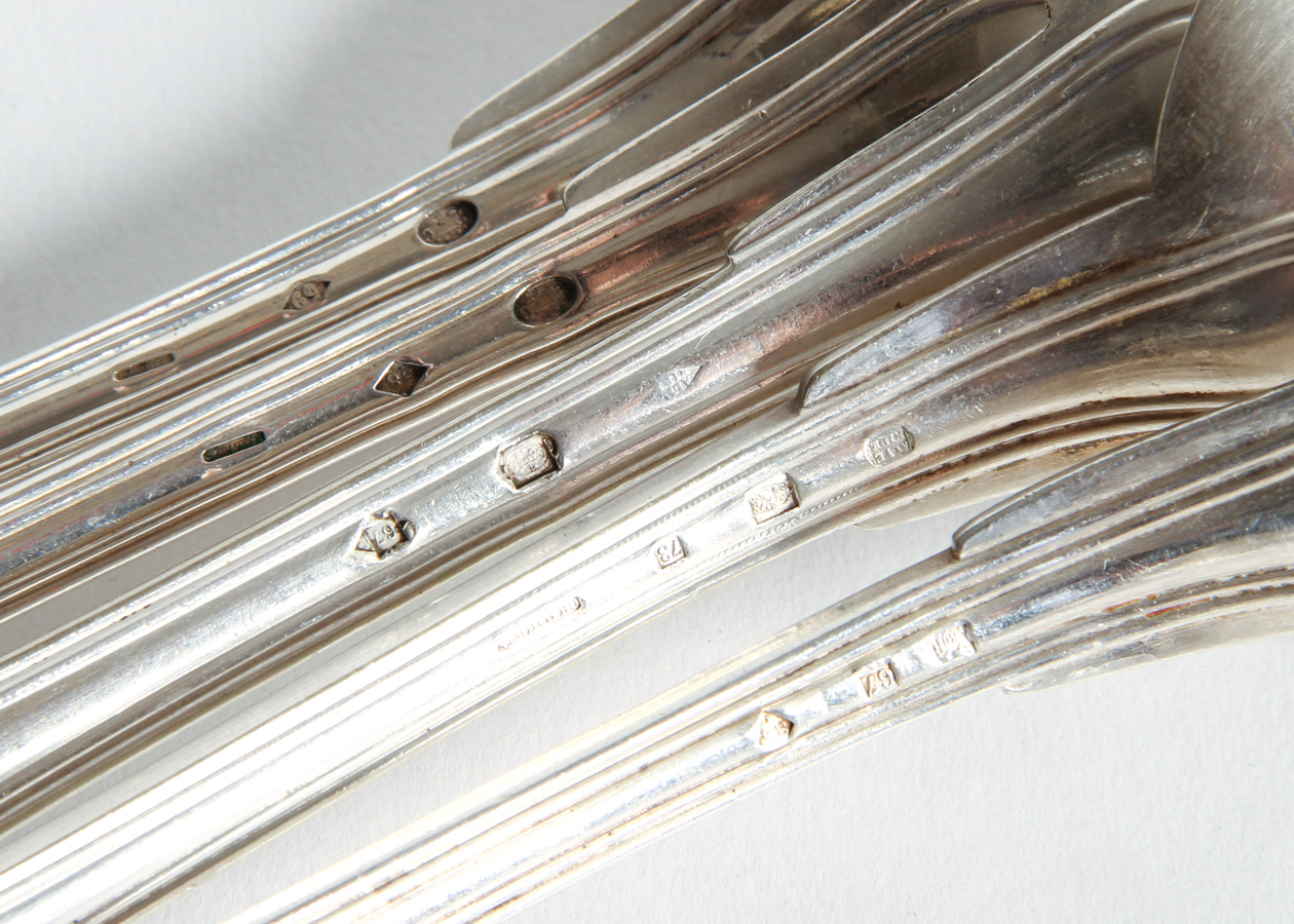 Antique Christofle Silver-plate Soup Spoons, Set of 12