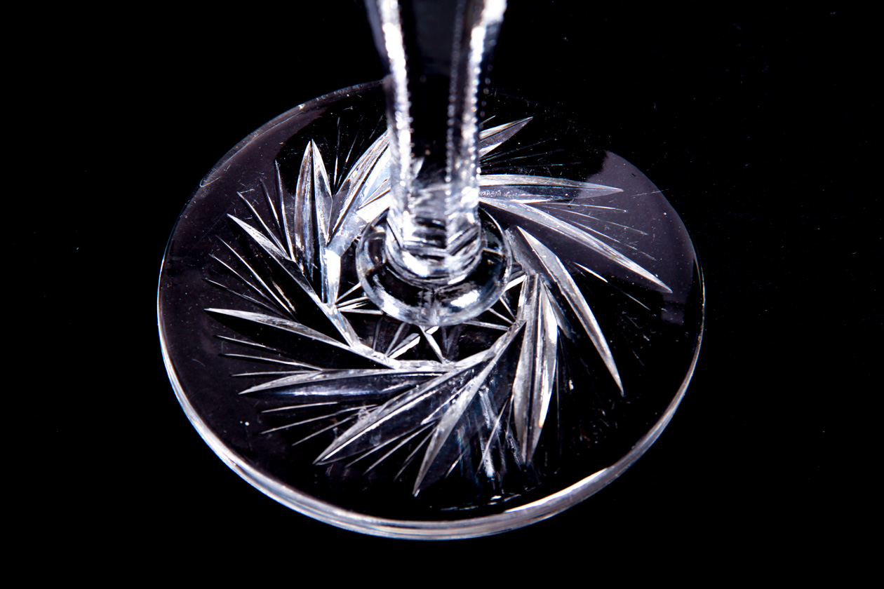 Antique American Cut Glass Footed Compote