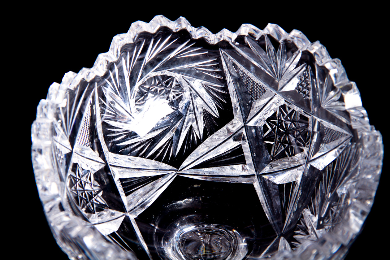 Antique American Cut Glass Footed Compote