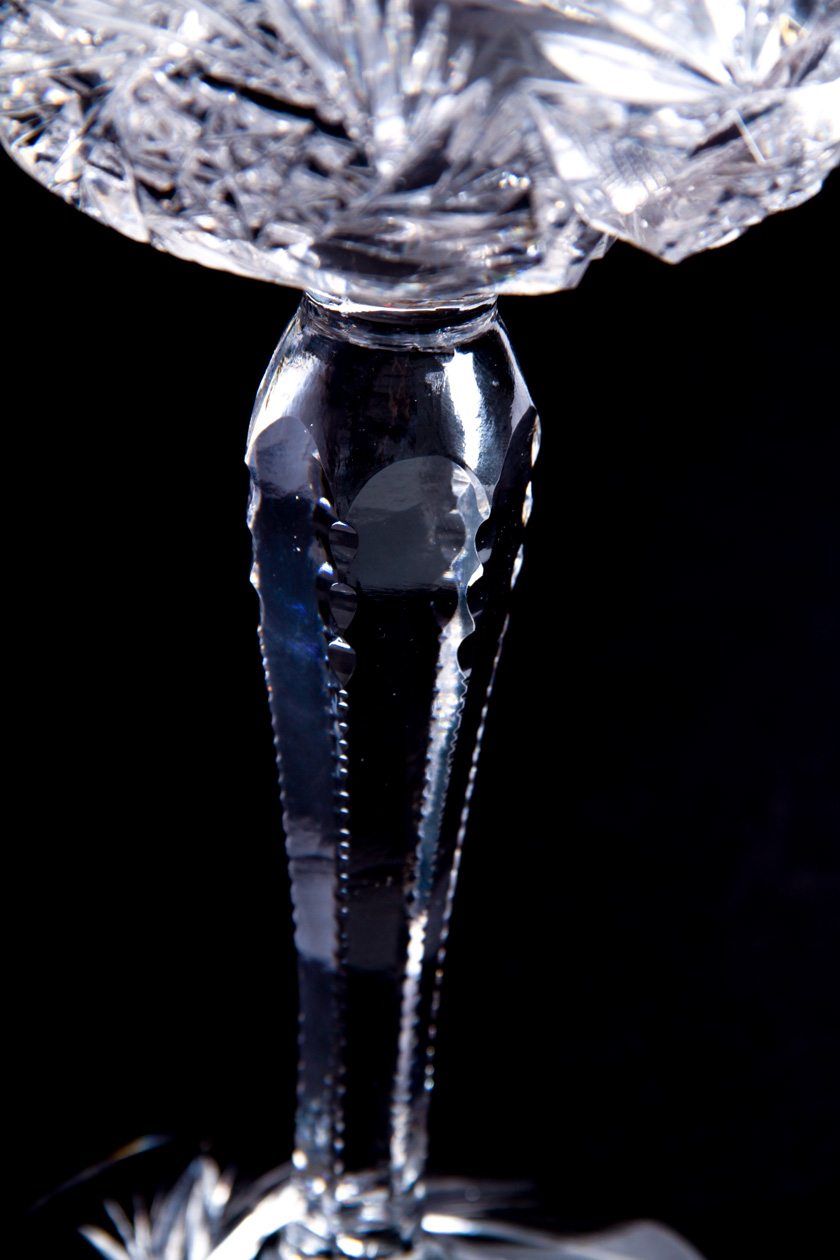 Antique American Cut Glass Footed Compote