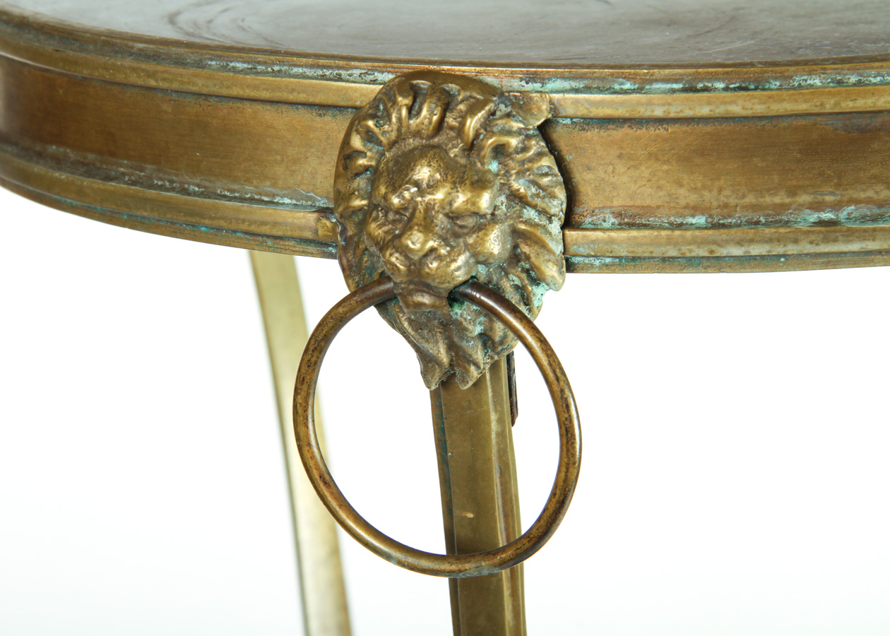 Empire Style Brass Accent Table