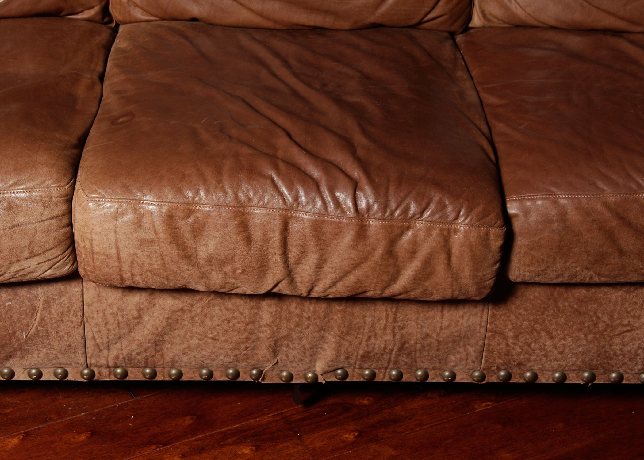 Flexsteel Nubuck Leather Couch