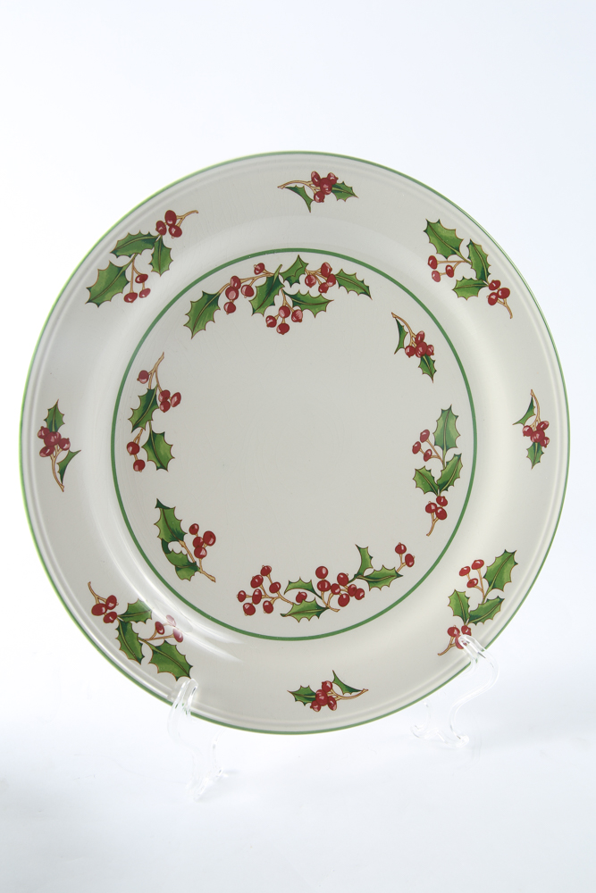 Assortment of Sango White Christmas Dinnerware