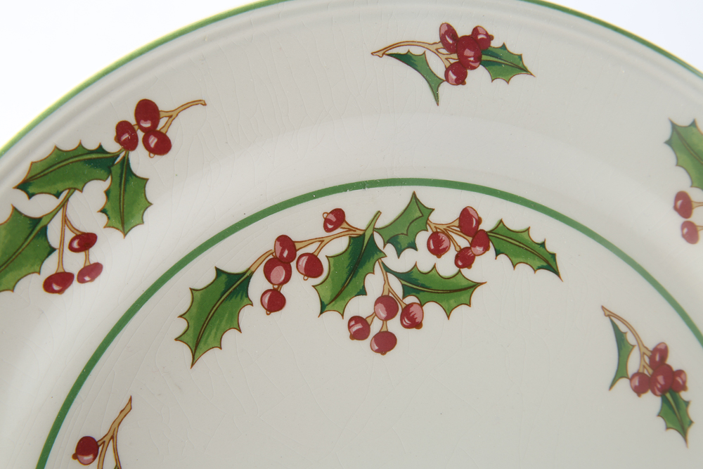 Assortment of Sango White Christmas Dinnerware