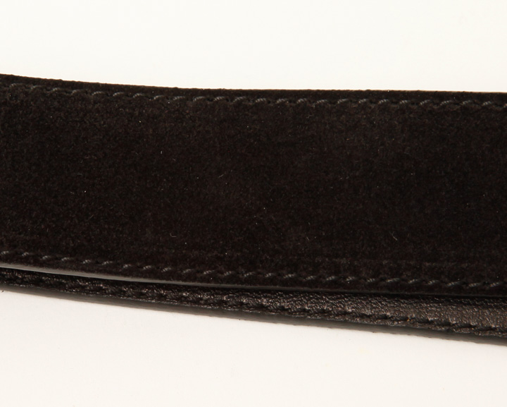 Prada Suede and Leather Belt with Key Chain