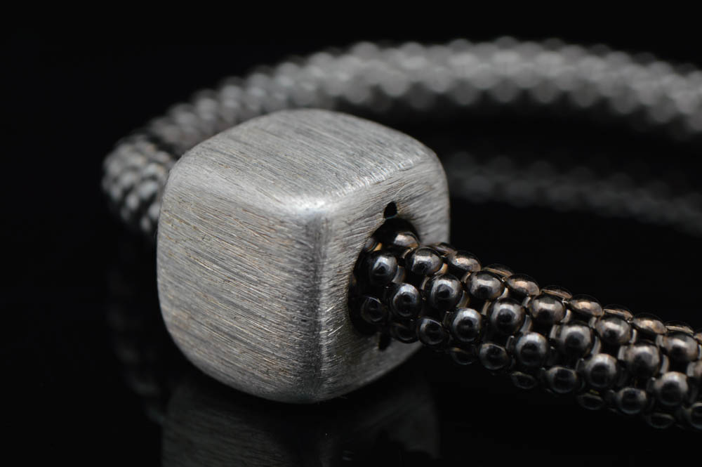 Sterling Silver and Metal Stretch Bracelet