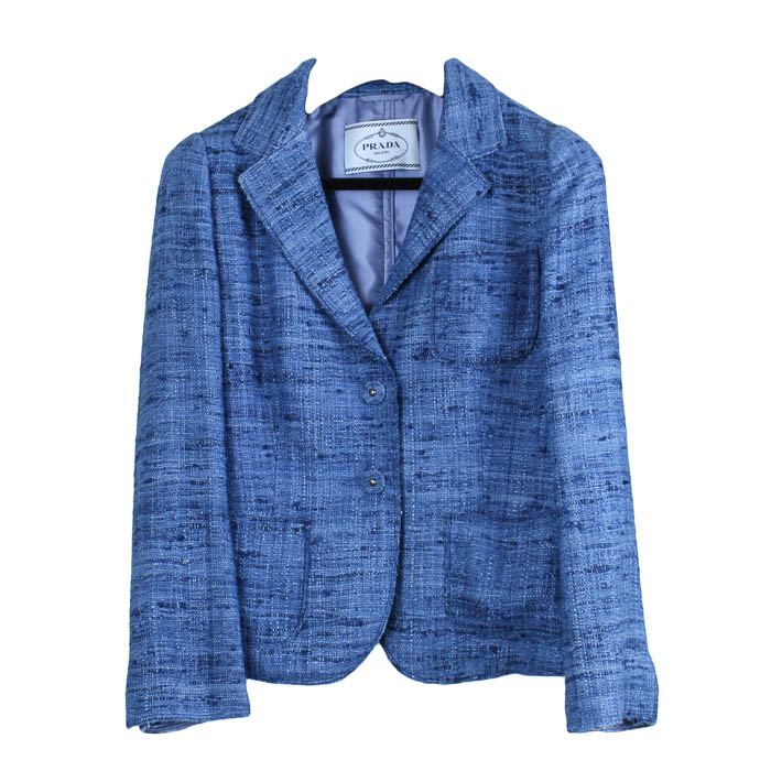 Women's Prada Blue Silk Blazer