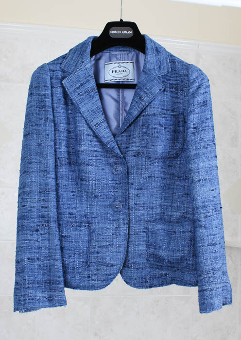 Women's Prada Blue Silk Blazer