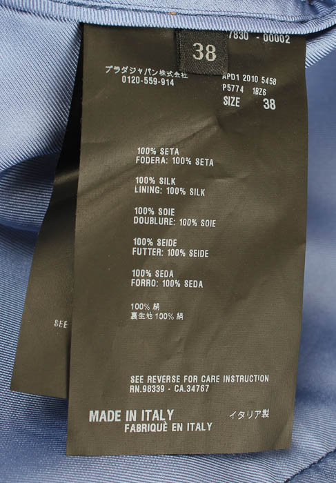 Women's Prada Blue Silk Blazer